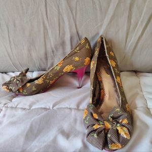 Poetic License Floral Checkered Pattern